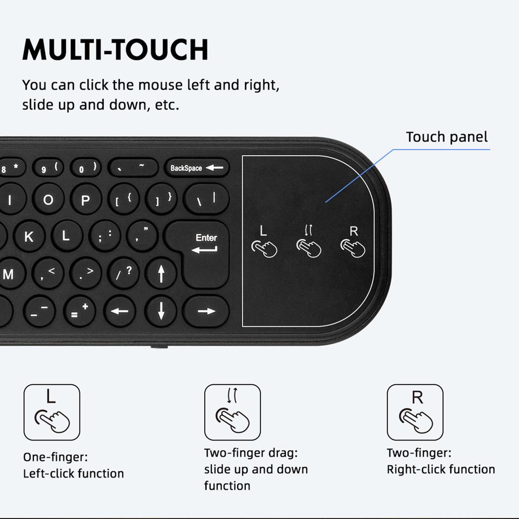 2.4G Dual Mode Voice Remote with Keypad 6- Gyroscope for TV BOX PC