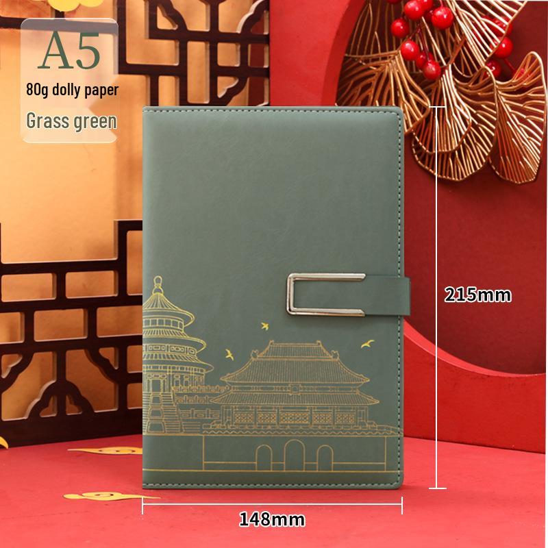 Custom B5 Notebook Gift Set with Thickened Cover, A5 Business Diary, and Logo Printing.