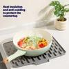 1 Pz Tappetino Asciuga Piatti in Silicone Tappetino Scolapiatti per Pentole Stoviglie per Cucina Tappetini Antiscivolo Sottobicchiere Antiscottatura Utensili da Cucina