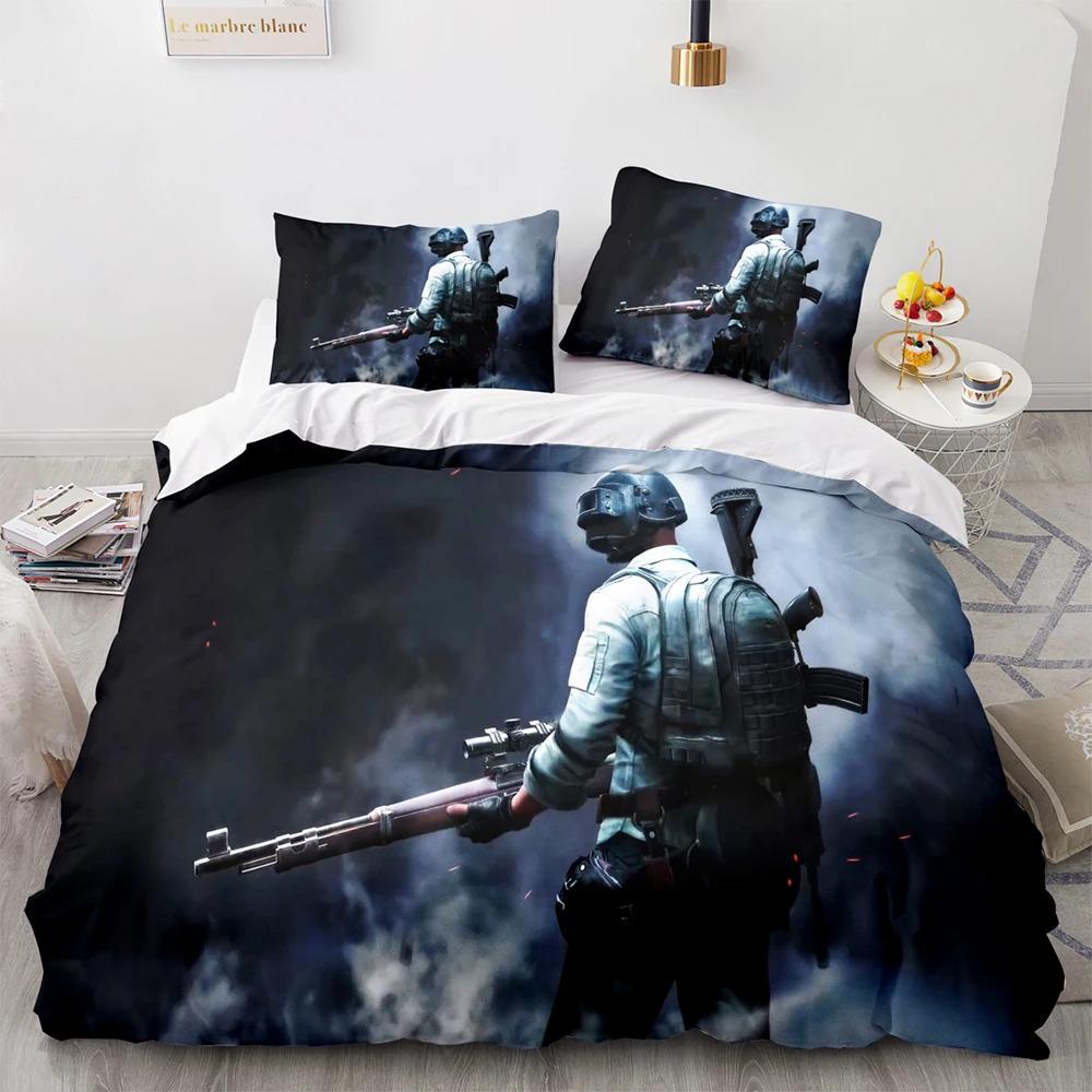 Comforter Pubg Bedding Set Single Twin Full Queen King Size Game Pubg Bed Set Aldult Kid Bedroom S 3D Print Men Women 034