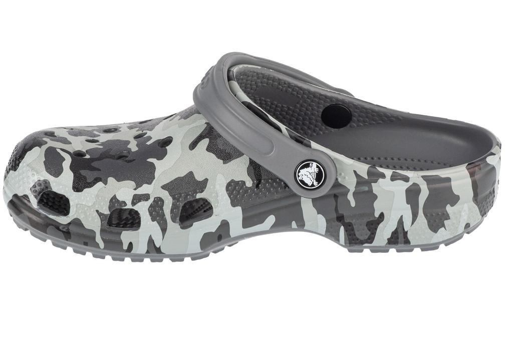 Crocs Classic Spray Camo Kids Clog, for Boy Black Slides