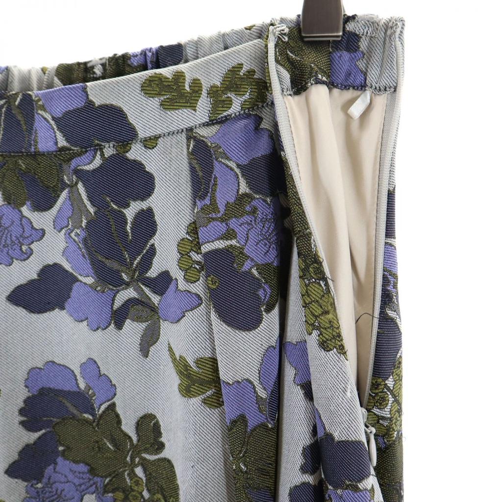 AMERI UNDRESSED Overall Handle Long Length Flare Skirt S Gray Side Zip Women Used