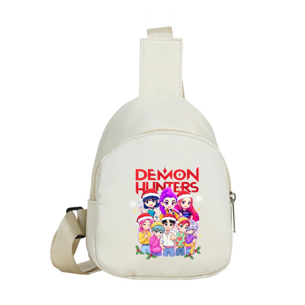 K-Pop Dämonenjäger Bedruckte Kawaii Brusttasche für Jungen Mädchen Umhängetasche Student Tragbar Crossbody-Tasche Brusttasche Weihnachten Kindergeschenk