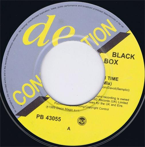 

7inch Record BLACK BOX Ride On Time PB43055 Deconstruction 1989 UK Dance Electronica Used