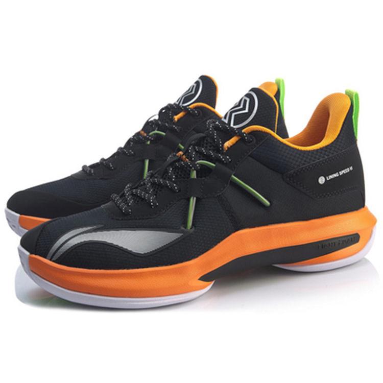 Li Ning Speed 6 Cushioning Slip Resistant Low top Basketball Shoes Men's Black ABAP069-1