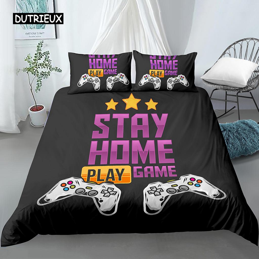 Bedding Set for Boys Modern Gamer Comforter Cover Video Game Duvet Cover Kids Bedding Set Gamer 2/3pcs Polyester Quilt Cover