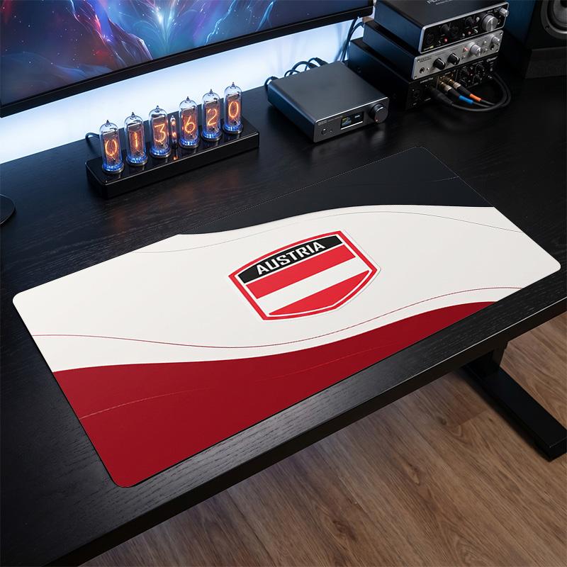 Austria Football Crest Mouse Pad, Extended Non Slip Rubber Desk Mat for Gaming Office Laptop Fan Gift