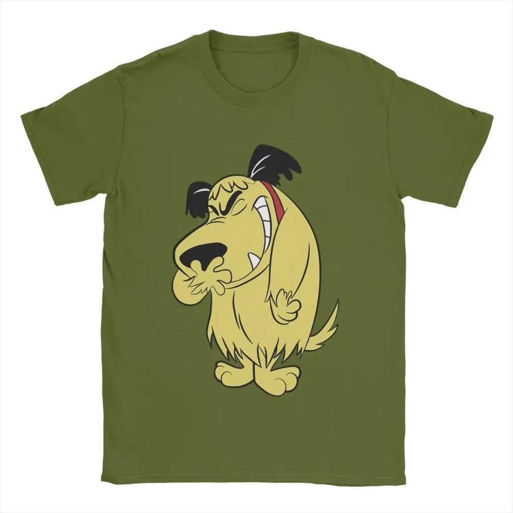 

Мужские футболки Laughing Muttley Wacky Races, повседневные футболки с коротким рукавом и круглым вырезом, летние хлопковые топы XXXXXL дубильная кора