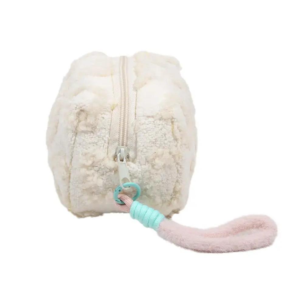 

Soft Material Travel Cosmetic Bag Handle Design Portable Organizer School Accessories бежевый