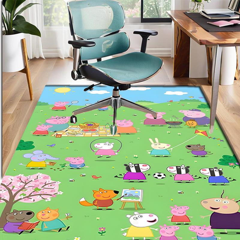 Cartoon animation Pattern Rug, Indoor/Outdoor Mat, for Picnic, Gameroom, Bedroom, Office, Living Room, Home Decor Carpet, Birthday Gift
