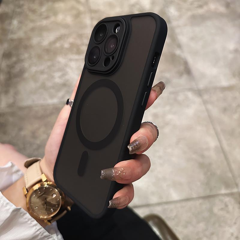 Luxury For Magsafe Wireless Charging Magnetic Case for iPhone 15 14 Plus 13 12 11 Pro Max Clear Matte Bumper Shockproof Cover