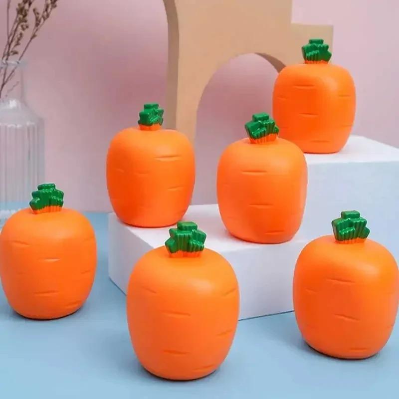 2 Stück Squishy Karotte Hase Quetsch Teleskopspielzeug Kinder Kinder Radieschen Hase Tasse Kneten Musikspielzeug Kreatives Stressabbau Geschenk