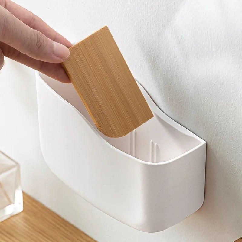 Veggmontert oppbevaringsstativ Multifunksjonsarrangør TV Klimaanlegg Fjernkontroll Oppbevaringsholder