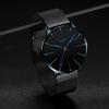 Classic Black Ultra Thin Watches Alloy Mesh Belt Quartz Watch Luxury Mens Wristwatch  Leisure Time