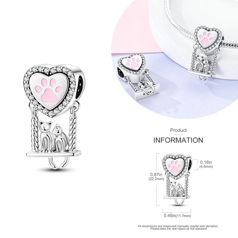 Charms Copper Beads For Women Fit Original Bracelet Animals Diy Pendants Jewelry