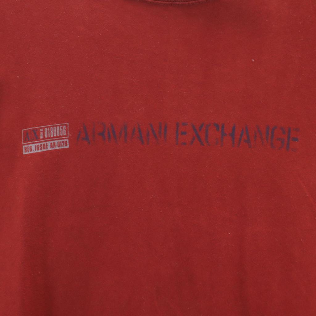 Armani Exchange Made In USA Short Sleeve T-shirt L Red Series Men's Used