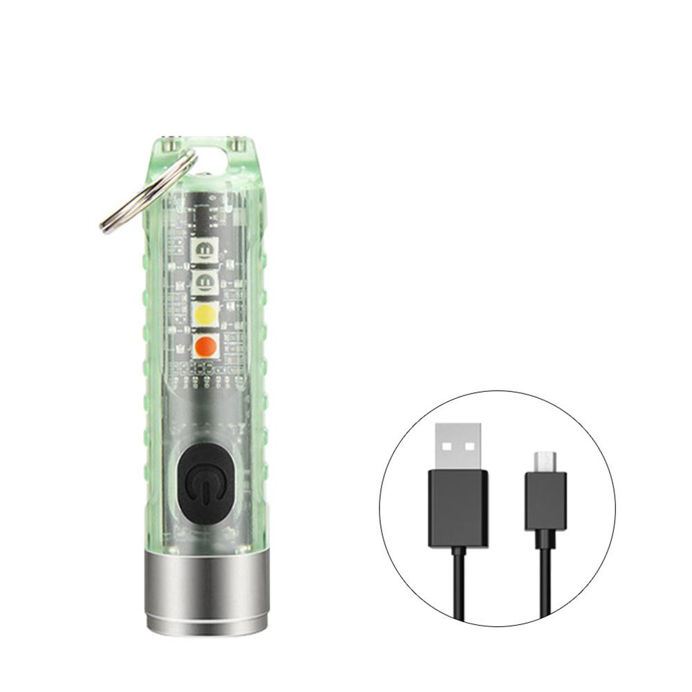 Mini Keychain Flashlight Multifunctional 400lm High Brightness Usb C Rechargeable Magnetic Torch Camping Light