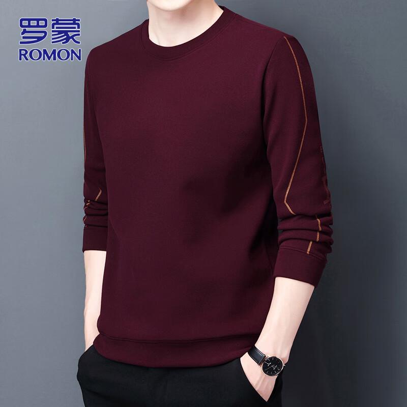 ROMON Men's Casual Long-Sleeve Round Neck Sweatshirt