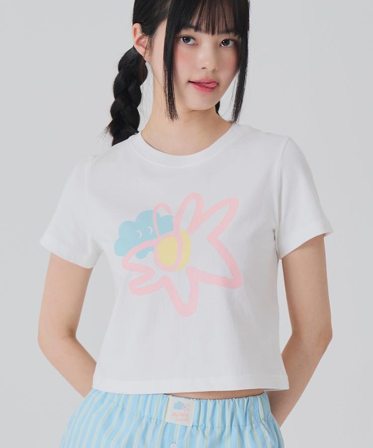 Maishel Hello Maishel Crop T-Shirt_00401Ts White/Free