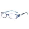 Women & Men Floral Reading Glasses - Elegant Fashion Square Full Frame, Perfect for Phone & Computer