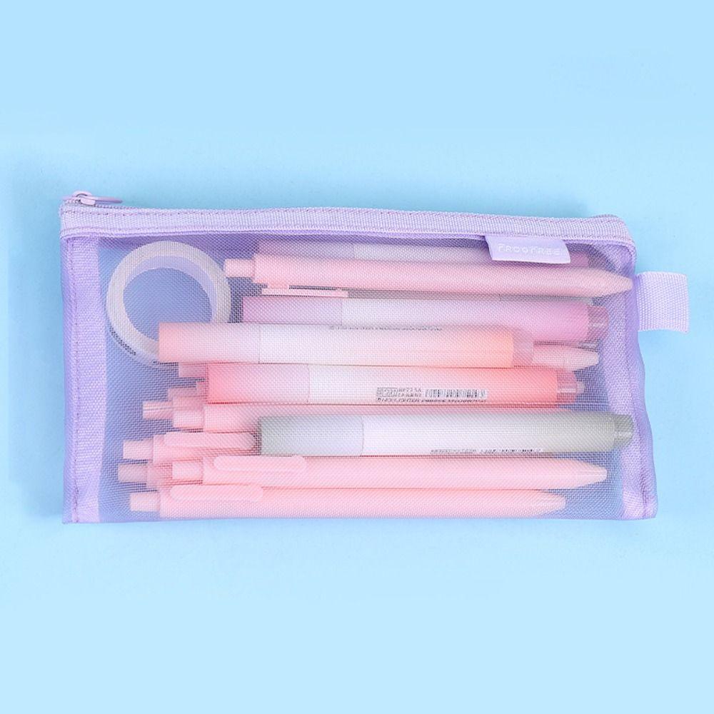 Korean Version Net Pen Bag Ins Stationery Storage Bag Portable Pencil Bag  Student
