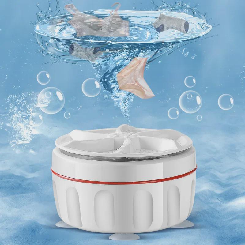 Turbine Portable Automatic Washer for Dormitory & Travel - Perfect for Underwear & Light Laundry