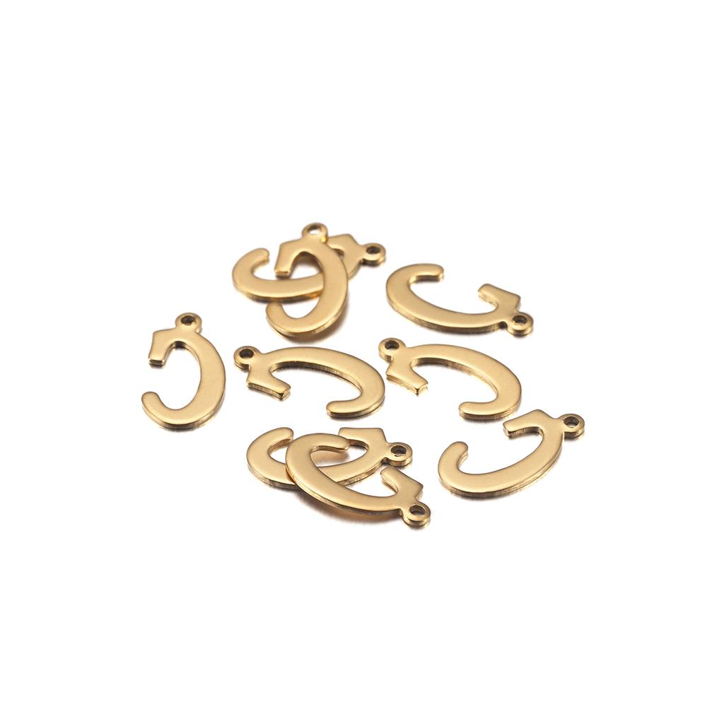 30Pcs Gold Color Stainless steel English Alphabet Letters Charms Pendants A-Z DIY Craft Bracelet Jewelry Making Accessories
