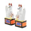 Pair of Sacred Ceramic Fox Figures (3 Inches)