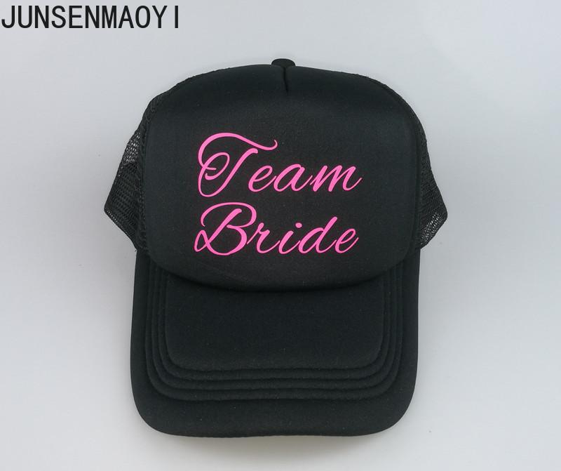 

Персонализированные дизайнерские бейсбольные кепки Team Bride and Bride Snapback с принтом для дальнобойщиков, шляпа для девичника, женские регулируемые кепки Kids Size