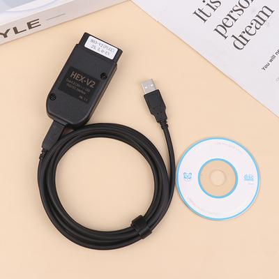 Kabel Hex V2 Interfejs Vcds 24.7 Atmega162 5054 Interfejs USB Do Samochodów Wielomarkowych Detektor Obsługuje Angielski