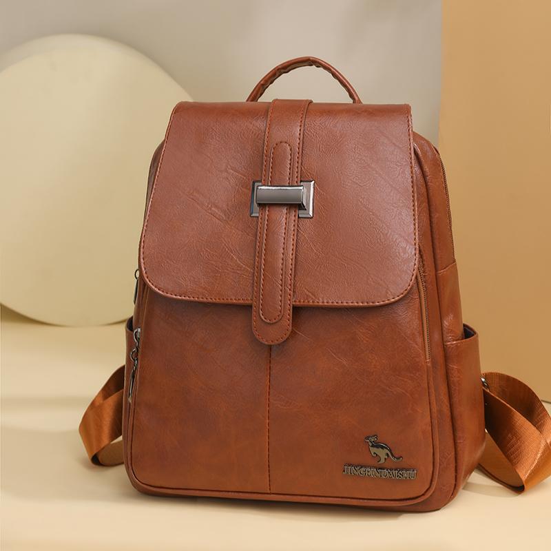 Soft Leather Backpack Women's Backpack Commuter Large Capacity Shoulder Bag