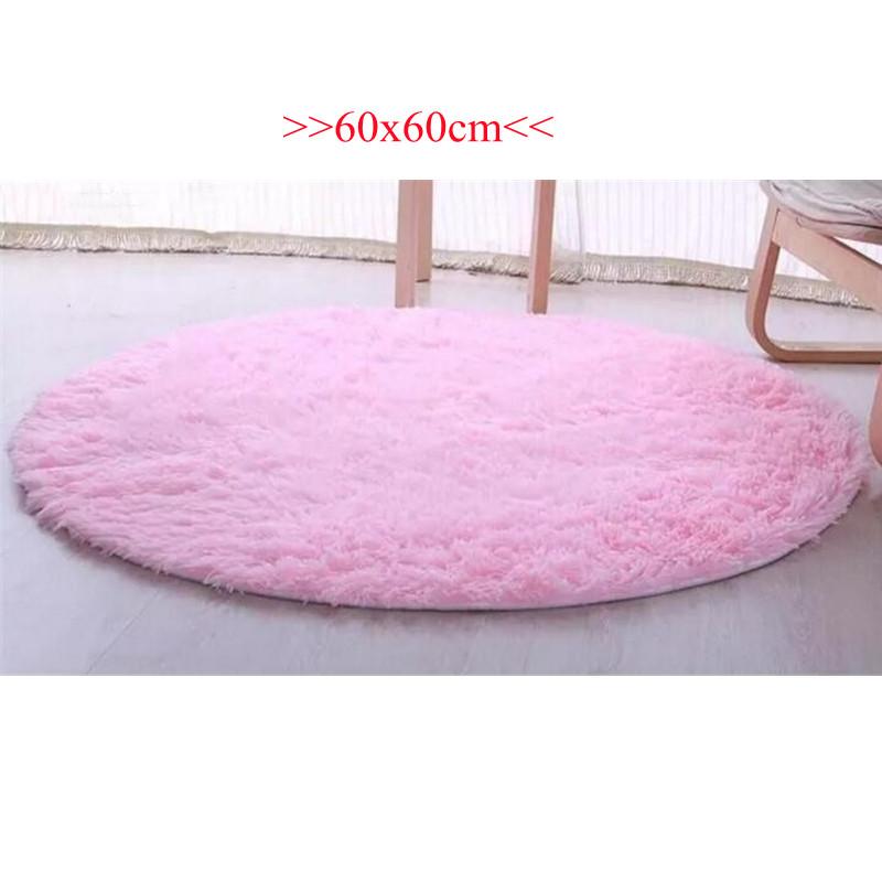 

100X100CM круглый пушистый ковер лохматый ковер для гостиной спальни ковер на пол коврик для детской комнаты длинные плюшевые ковры подушка для стула домашний декор