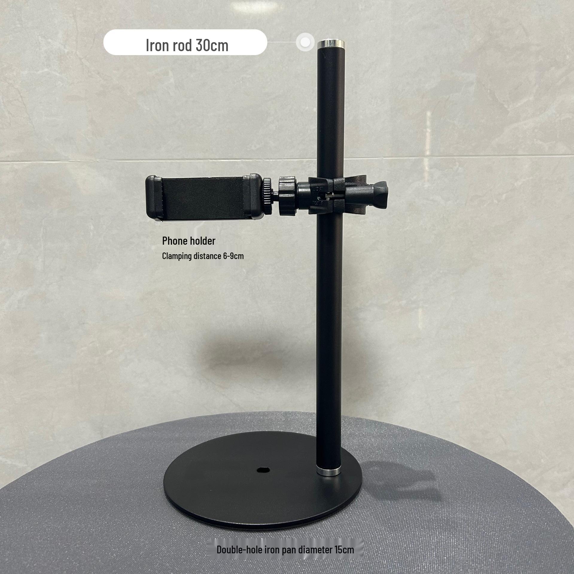 Dual-Arm Desktop Stand for Multi-Camera Overhead Live Broadcasting