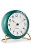 ARNE JACOBSEN Table Clock Alarm Clock 11cm Scandinavian Design Retro Alarm Sound STATION 43677 Green (Silent Design)