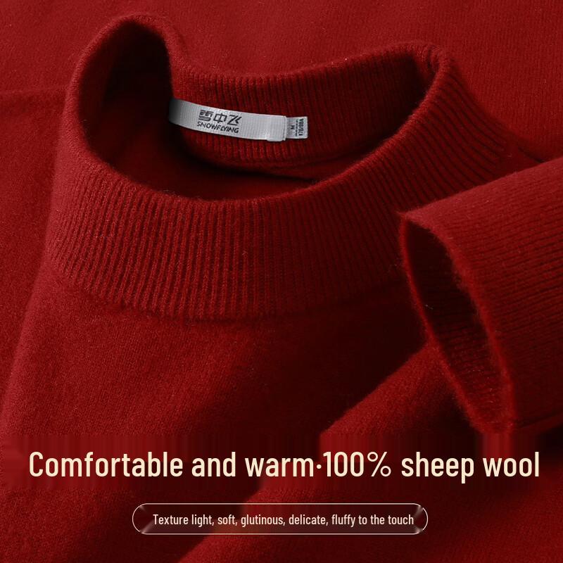 SNOWFLYING Men s Classic Thick 100% Merino Wool Turtleneck Sweater 3XL
