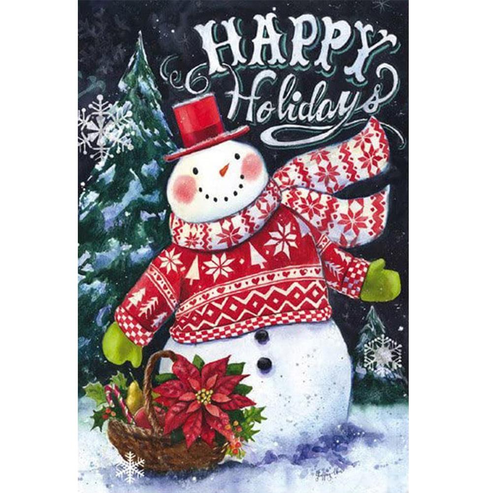 

Полный набор сверл для алмазной живописи, YEESAM ART Ice World, Рождественский снеговик, 5D DIY Diamond Art