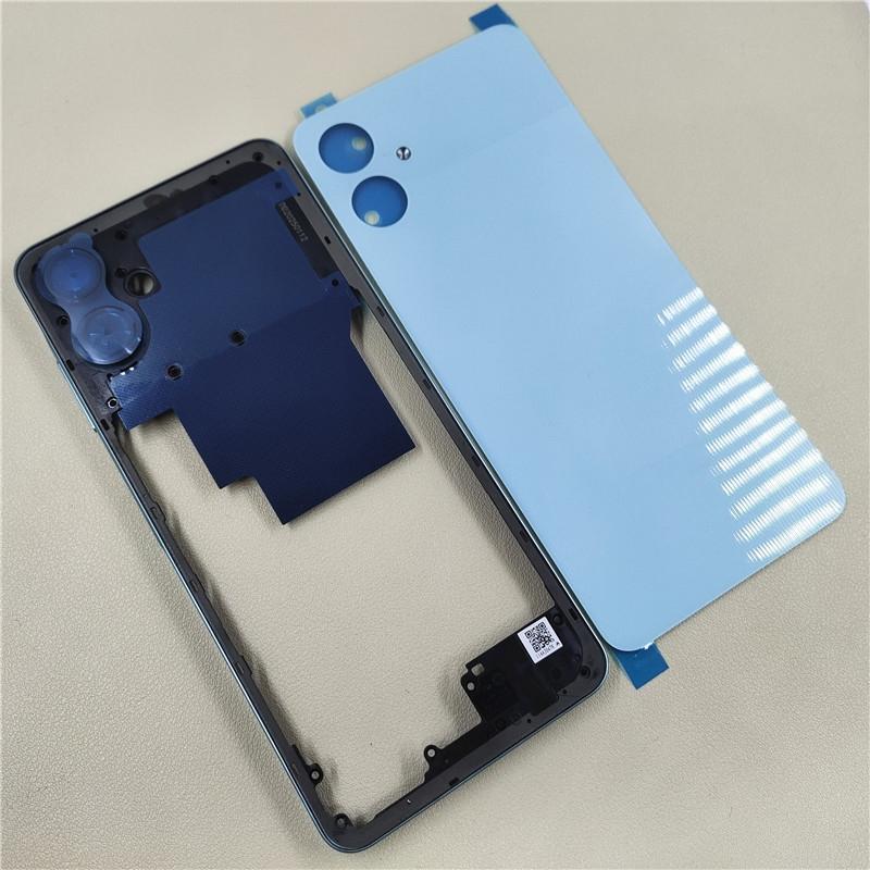 + Volledige Behuizing Voor Samsung Galaxy A06 Middenframe + Batterijdeksel Achterkant Achterste Behuizingshoes Met Camera Lens