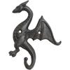 Dragon Wall Mount Hooks, Decorative Rustic Cast Iron Dragon Wall Mount Hanger Heavy Duty Shelf Bracket for Coat, Key, Hat Hanging