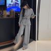 Women's Elegant Three-Piece Suit: Spring 2026 Loose Hoodie, Waistband, and Casual Design