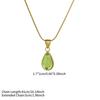 Gold Plated Droplet Necklace Clear Blue Ocean Necklace Water Drop Necklace  Women Jewelry