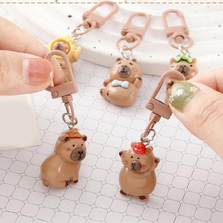 Chaveiro Prático com Charme de Personagem Capivara com Acessórios de Moda Mistos Portátil para Viagens e Festas
