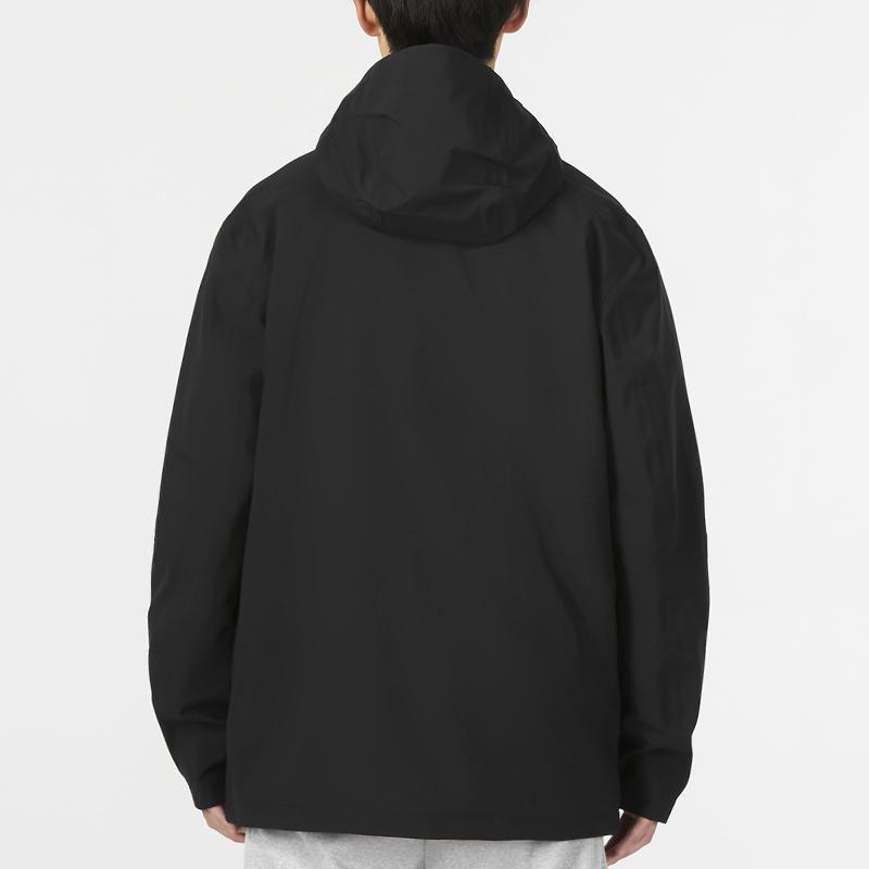 Timberland Af 3L Stretch Water Resistant Hooded Jacket Solid Logo Print Warm Outdoor Waterproof Casual Jacket Men Jacket Black A69GH-001