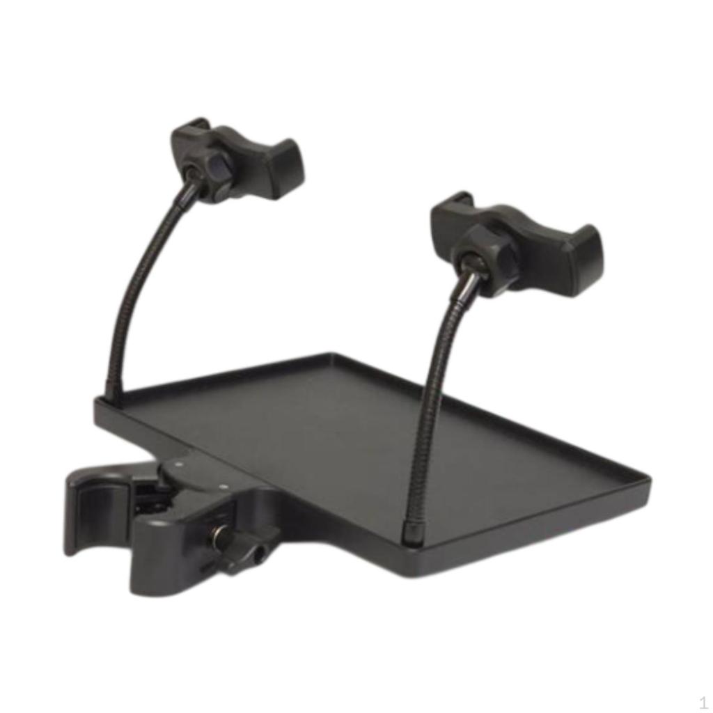 Bandeja Soporte de Micrófono Soporte Micrófono con Pinza Accesorio Estante Universal Sonido