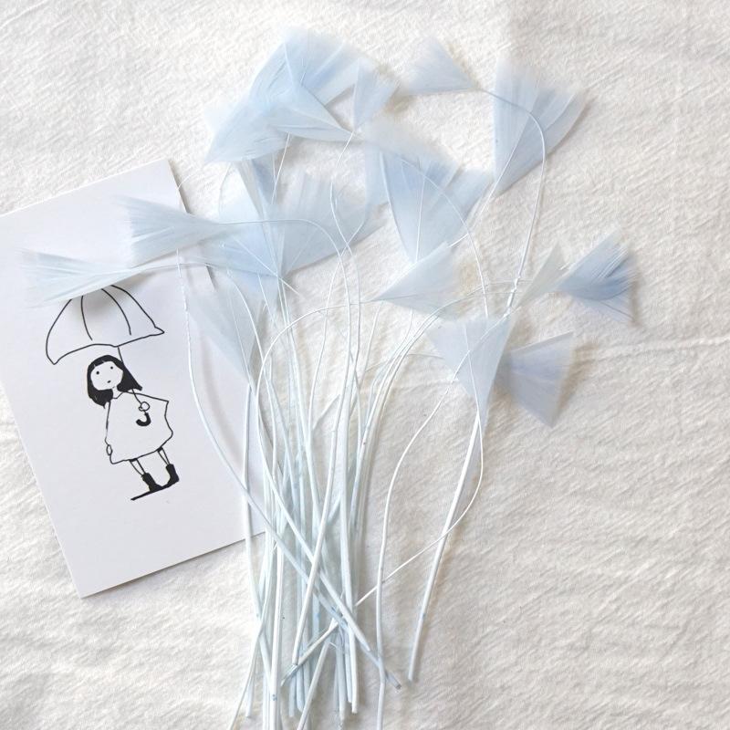 50Pcs18 Color Feather Decoration Diy Handmade Materials Small Butterfly Color Feather Decoration Headgear Clothing Accessories
