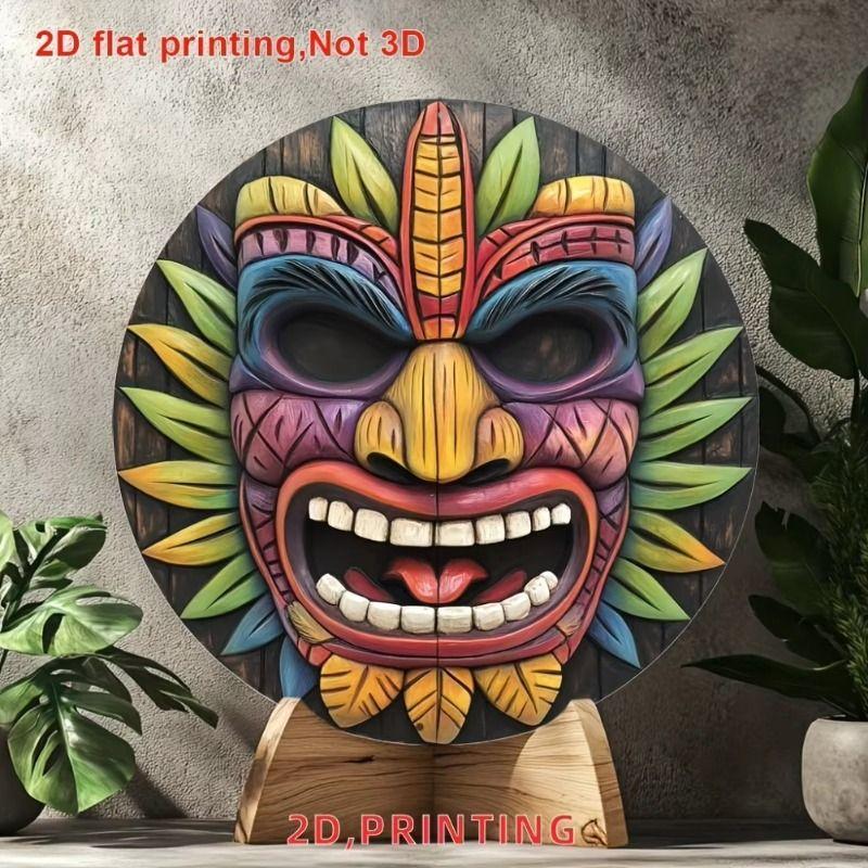 1 Piece Retro Tin Sign Metal Wall Art Decor for Office Living Room Courtyard 20x20 cm