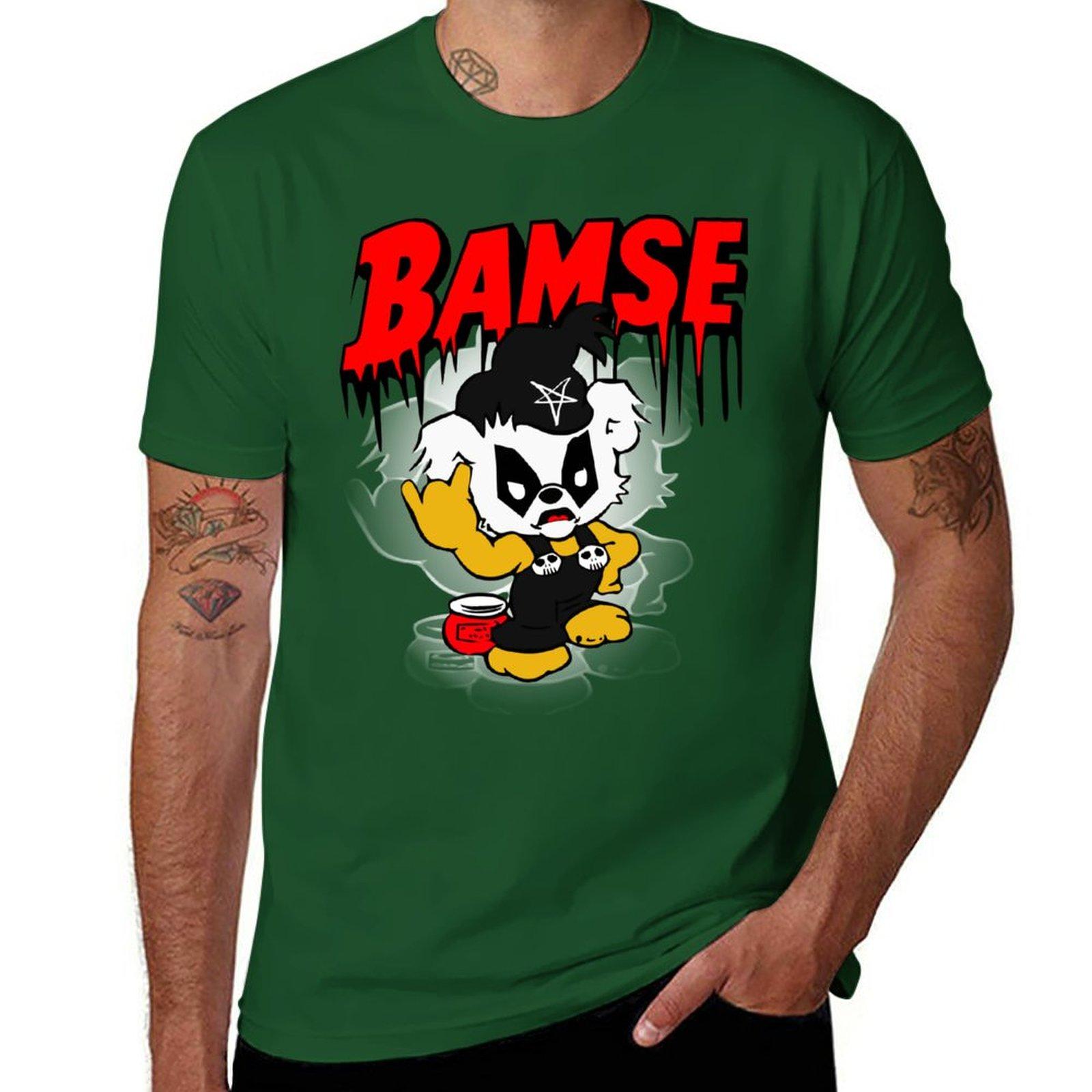

New Black Metal Bamse T-Shirt sweat shirt black t shirt workout shirts for men 4XL