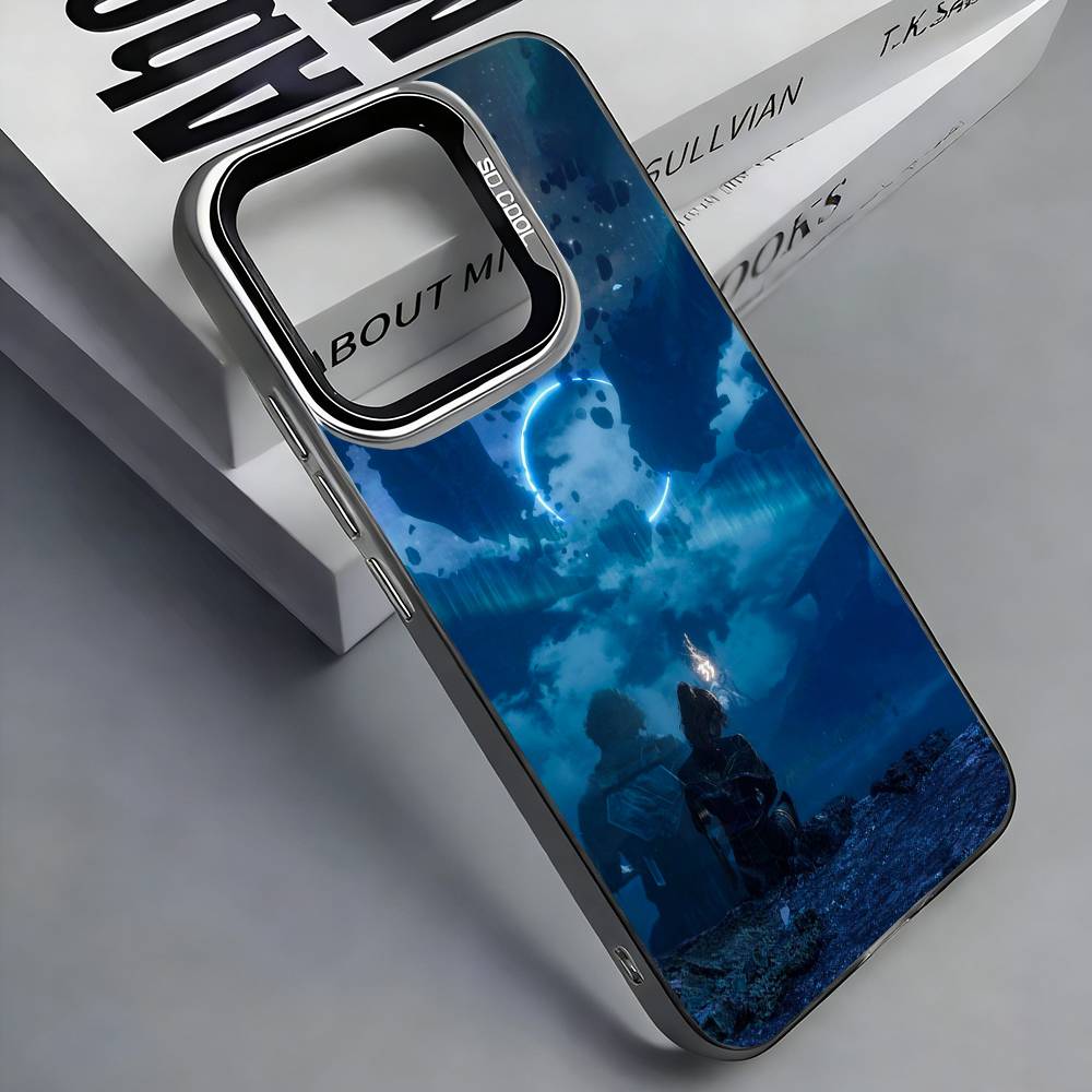 C-Clair Obscur Expedition 33 Handyhülle Für iPhone 17, 16,15,14,13,12,11 Plus,Pro Max, Buntes Silbernes Funda Cover