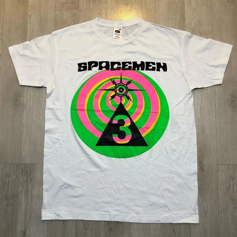 2025 Spacemen 3 Psychedelic Rock Band 80 s European and American Rock Vintage Men s and Women s Short Sleeve T-shirt Trend soft S