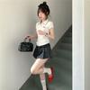 Japanese college style casual sports suit women's summer short-sleeved polo shirt short skirt girl age reduction two-piece set