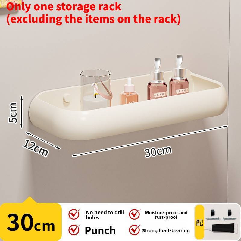 Bathroom Wall Storage Shelf With No Holes Required Design For Home Organization